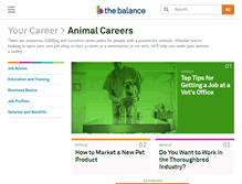Tablet Screenshot of animalcareers.about.com